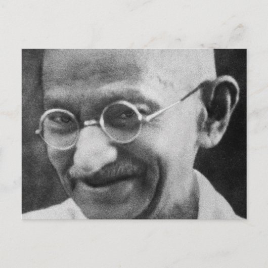Mahatma Ghandi Portraitfotografie Postkarte (Vorderseite)