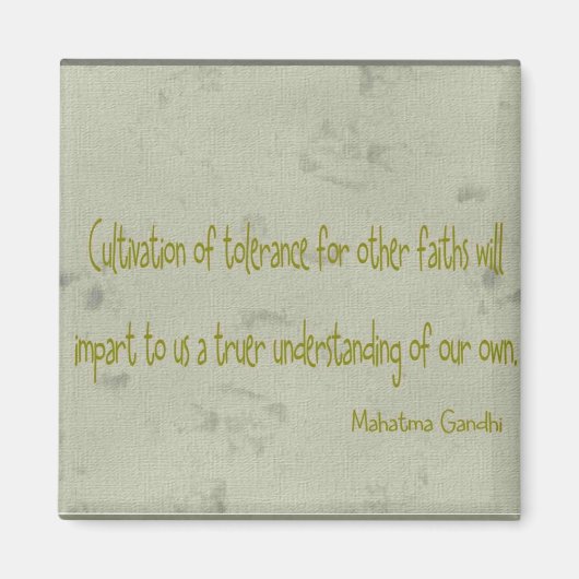 Mahatma Ghandi Quote Magnet (Vorne)