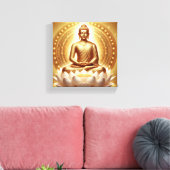 Mahavira Meditative Pose Kunst - Erleuchtung und T Leinwanddruck (Insitu (Wohnzimmer))