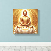 Mahavira Meditative Pose Kunst - Erleuchtung und T Leinwanddruck (Insitu (Holzboden))
