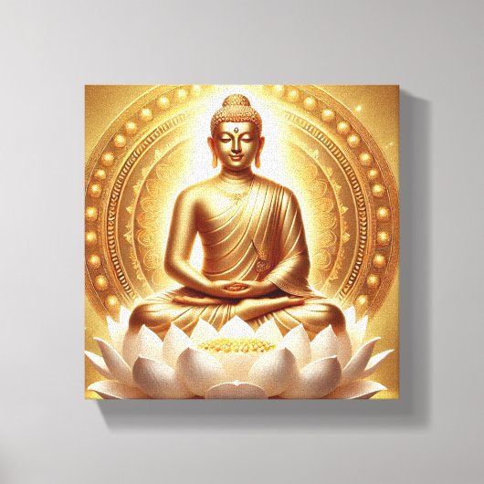Mahavira Meditative Pose Kunst - Erleuchtung und T Leinwanddruck (Vorderseite)