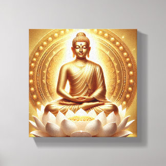 Mahavira Meditative Pose Kunst - Erleuchtung und T Leinwanddruck