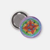 Mahdala Small, 3,2 cm Round Magnet (Vorderseite/Rückseite)