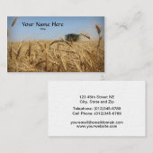 Mähdrescher auf dem Weizen-Gebiet Visitenkarte (Vorne/Hinten)