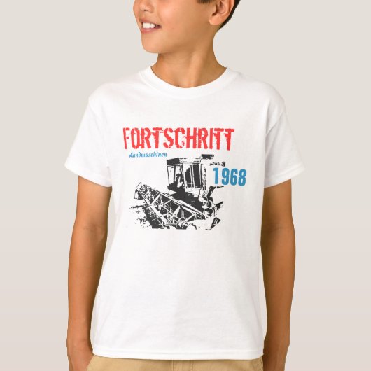Mähdrescher DDR Design T-Shirt (Vorderseite)