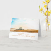 Mähdrescher erntet Weizenphilippians-Ermutigung Karte (Gelbe Blume)