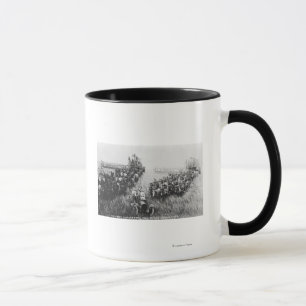 Mähdrescher-Szene Tasse