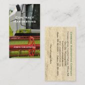 Mähdrescherfahrerhaus und -Lieferwagen Visitenkarte (Vorne/Hinten)