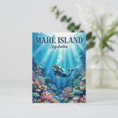 Mahé Insel Seychellen Postkarte (Stehend Vorderseite)