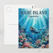 Mahé Insel Seychellen Postkarte (Vorne/Hinten)