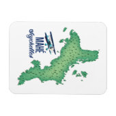 Mahé, Seychellen Vintage Karte Magnet (Horizontal)