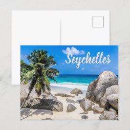 Mahe Seychelles Carana Beach Geschenk Feiertagspostkarte