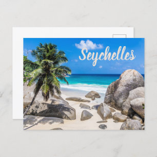 Mahe Seychelles Carana Beach Geschenk Feiertagspostkarte