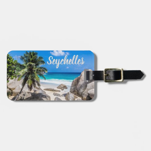 Mahe Seychelles Carana Beach Geschenk Gepäckanhänger (Vorderseite horizontal)