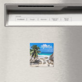 Mahe Seychelles Carana Beach Geschenk Magnet (In Situ (Geschirrspüler))