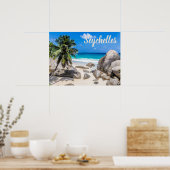 Mahe Seychelles Carana Beach Geschenk Poster (Küche)
