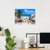 Mahe Seychelles Carana Beach Geschenk Poster (Heimbüro)