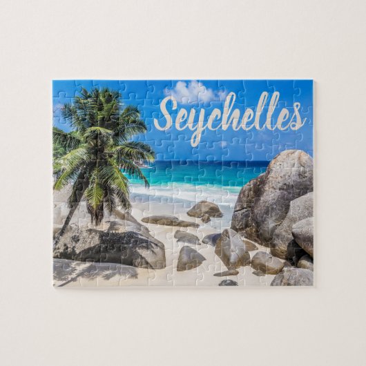 Mahe Seychelles Carana Beach Geschenk Puzzle (Horizontal)