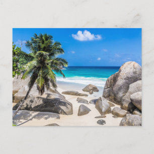Mahe Seychelles Carana Beach Geschenkposter Feiertagspostkarte