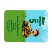 Mähen in Rasenmäher Geburtstagsparty Magnet (Horizontal)