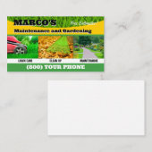 Mähen und Pflegekarte Visitenkarte (Vorne/Hinten)