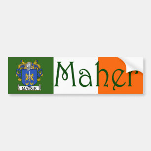 Maher Coat of Arms Flag Autoaufkleber