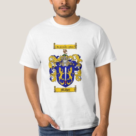 Maher-Familienwappen - Maher-Wappen T-Shirt (Vorderseite)