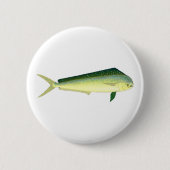 Mahi Mahi - Delphin-Fisch-Kunst Button (Vorderseite)