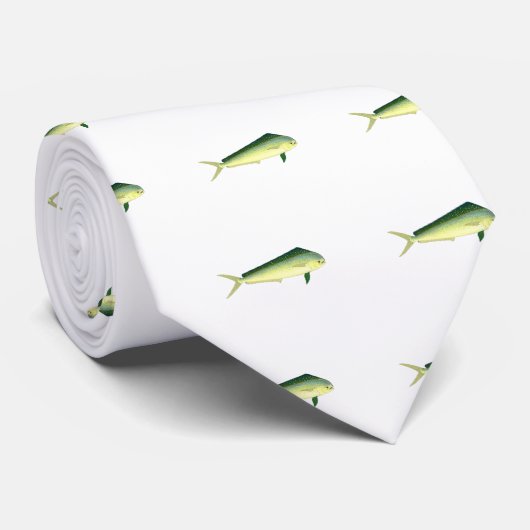 Mahi Mahi - Delphin-Fisch-Kunst Krawatte (Gerollt)