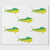 Mahi-mahi/Dorado-Wrapping-Papier Geschenkpapier (Flach)