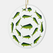 Mahi Mahi Fische - Delphin - Dorado Keramik Ornament (Links)