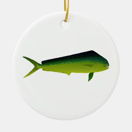 Mahi Mahi Fische - Delphin - Dorado Keramikornament (Vorne)