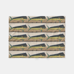 Mahi-Mahi Fischgrafik Fleecedecke