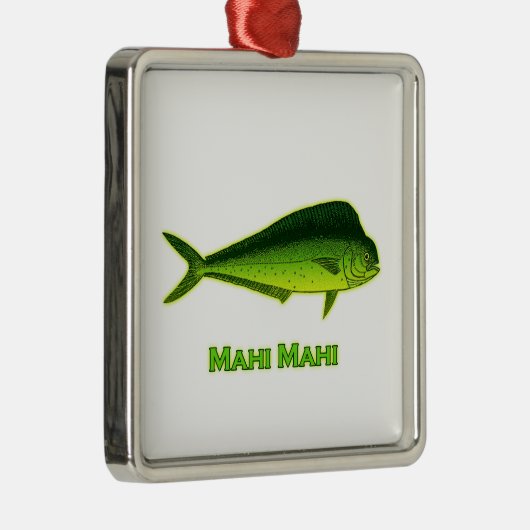 Mahi Mahi Fish Ornament Aus Metall (Rechts)