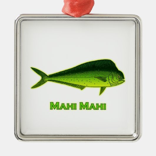 Mahi Mahi Fish Ornament Aus Metall (Vorne)