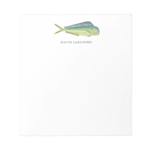 Mahi Mahi Fish Themed Stationery Notizblock (Vorderseite)