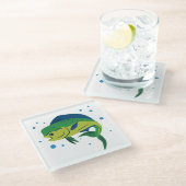 Mahi Mahi Glasuntersetzer (Schrägansicht)