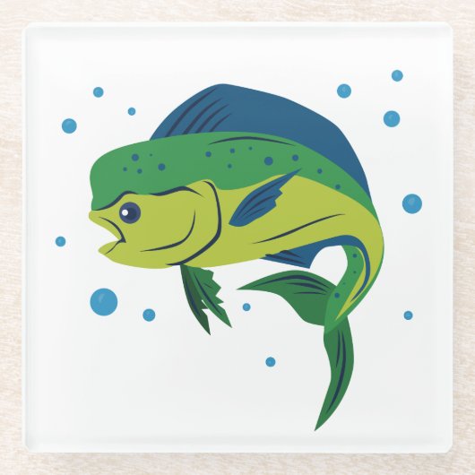 Mahi Mahi Glasuntersetzer (Vorderseite)