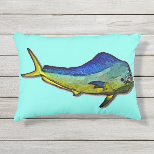 Mahi Mahi Outdoor Pillow Kissen Für Draußen (Vorderseite)