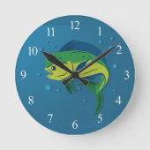 Mahi Mahi Runde Wanduhr (Vorderseite)