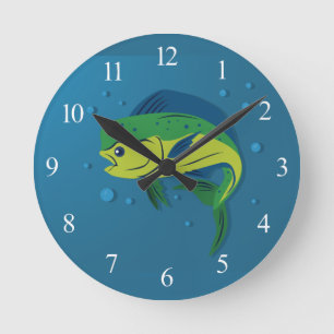 Mahi Mahi Runde Wanduhr