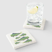 Mahi-mahi Steinuntersetzer (Seitenansicht)