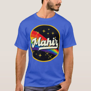 Mahir Rainbow im Weltraum Vintager Stil T-Shirt