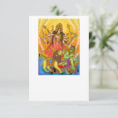 Mahishasur Mardini Durga Grußkarte Dankeskarte (Stehend Vorderseite)
