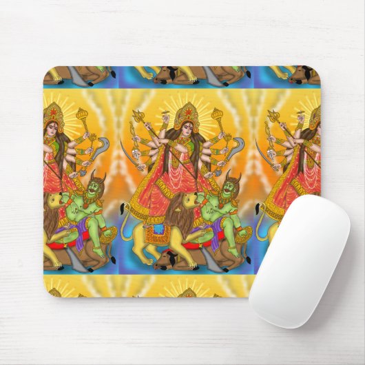 Mahishasur Mardini Durga Mouse Pad Mousepad (Mit Mouse)