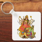 Mahishasur Mardini Durga Schlüsselanhänger (Vorderseite)