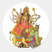 Mahishasur Mardini Durga Stickers (Vorderseite)