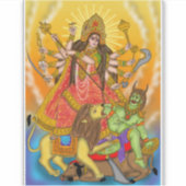 Mahishasur Mardini Durga Stickers Aufkleber (Vorderseite)