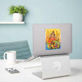 Mahishasur Mardini Durga Stickers Aufkleber (Laptop auf Schreibtisch)