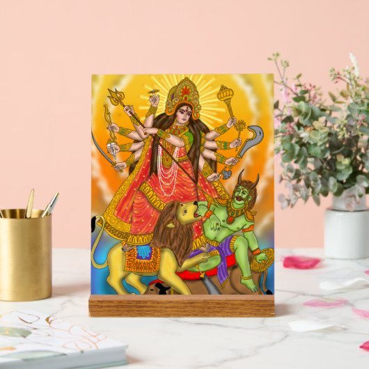 Mahishasur Mardini Durga Zeichen Acrylschild (Hochzeit)